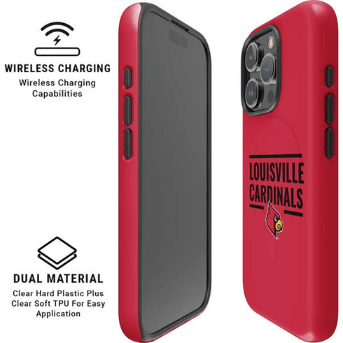 University of Louisville Cardinals Striped iPhone 16 Pro Magsafe Impact Case